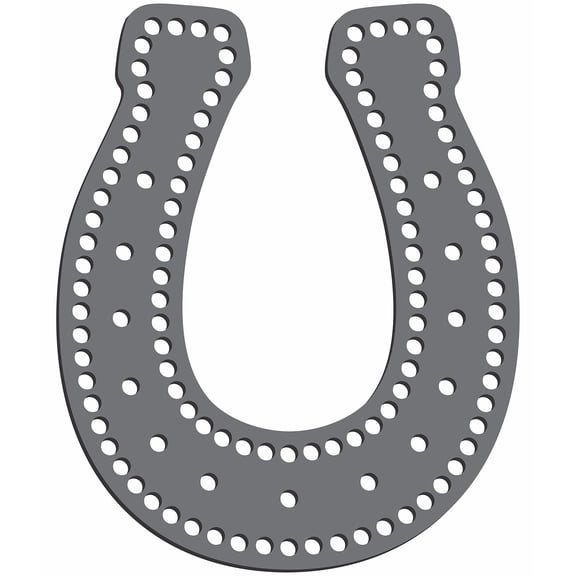 Rhinestone Genie Horse Shoe 5" Magnetic Rhinestone Template, Black