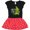 Black & Red with Polka Dots, variant on Inktastic Happy Mardi Gras Big and Little Alligators with Beads Gift Toddler Girl Dress