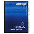 3 Pack 100 Count LeftHanded Spiral Notebook, College Ruled (Black, Blue, and Red