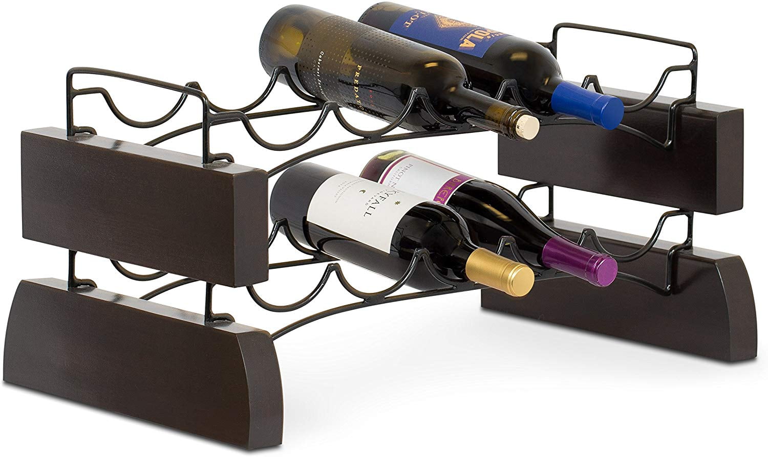 Stackable wine rack (wood/metal)