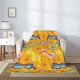 thumbnail image 2 of Throw Blanket for Couch Sofa and Bed, Sun Glasses Yellow Super Soft Plush Throw Blanket, Fuzzy Cuteness Comfy Warm Washable Flannel Blanket & Throws for All Season 60"x50", 2 of 5