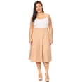 thumbnail image 4 of Women's Casual Basic Plus Size High Waist A-Line Mid-Length Skirt, 4 of 6