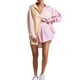 thumbnail image 1 of Txlixc Conjunto de dos piezas de verano para mujer, camisa de manga larga con botones y pantalones cortos a rayas Txlixc  Casual, 1 of 9