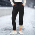 thumbnail image 4 of Sngxgn Women's Pants Casual Trouser Pants Elastic Waist Slim Pockets(BK2,L), 4 of 8
