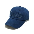thumbnail image 2 of Bxsruta Girls' Heart Rhinestone Baseball Cap Washable Distressed Adjustable Sun Hat for Spring Summer, 2 of 6