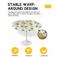 thumbnail image 2 of nqOlkjepod Summer Pineapple Round Tablecloth, Fitted Table Cover with Elastic for 55"-60" Round Tables, Modern Tropical Fruit Watercolor Table Cloth Outdoor Dinning Party Waterproof Tablecloths, 2 of 6