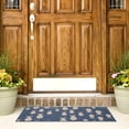 thumbnail image 5 of SAFAVIEH Courtyard Trena Fish Print Indoor/Outdoor Area Rug, 4' x 5'7", Blue/Beige, 5 of 13