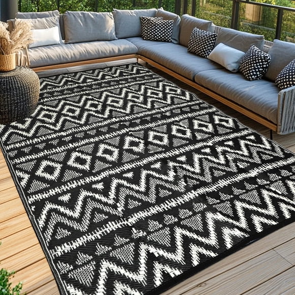 Alfombra Outdoor PASAMIC 274x366 cm Impermeable Reversible Gris