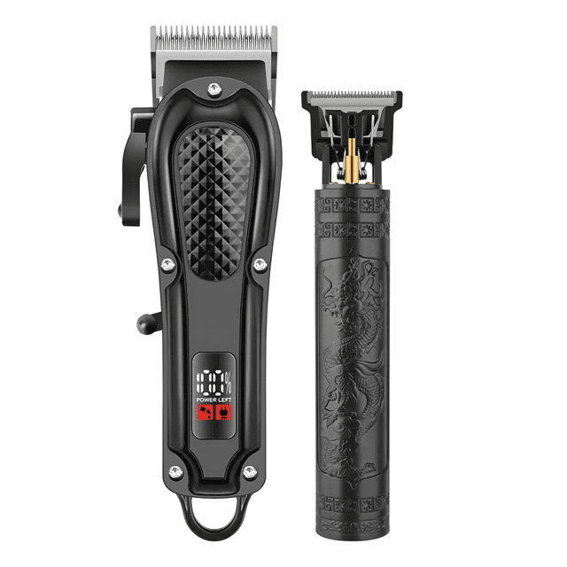 Máquina Para Cortar Cabello Cortadora Profesional Kit Malubero, Negro