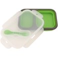 thumbnail image 4 of Two Compartments Bento Box, Silicone Food Container Collapsible Lunch Bowl for Outdoor Travel Picnic 20oz+13oz, 4 of 6