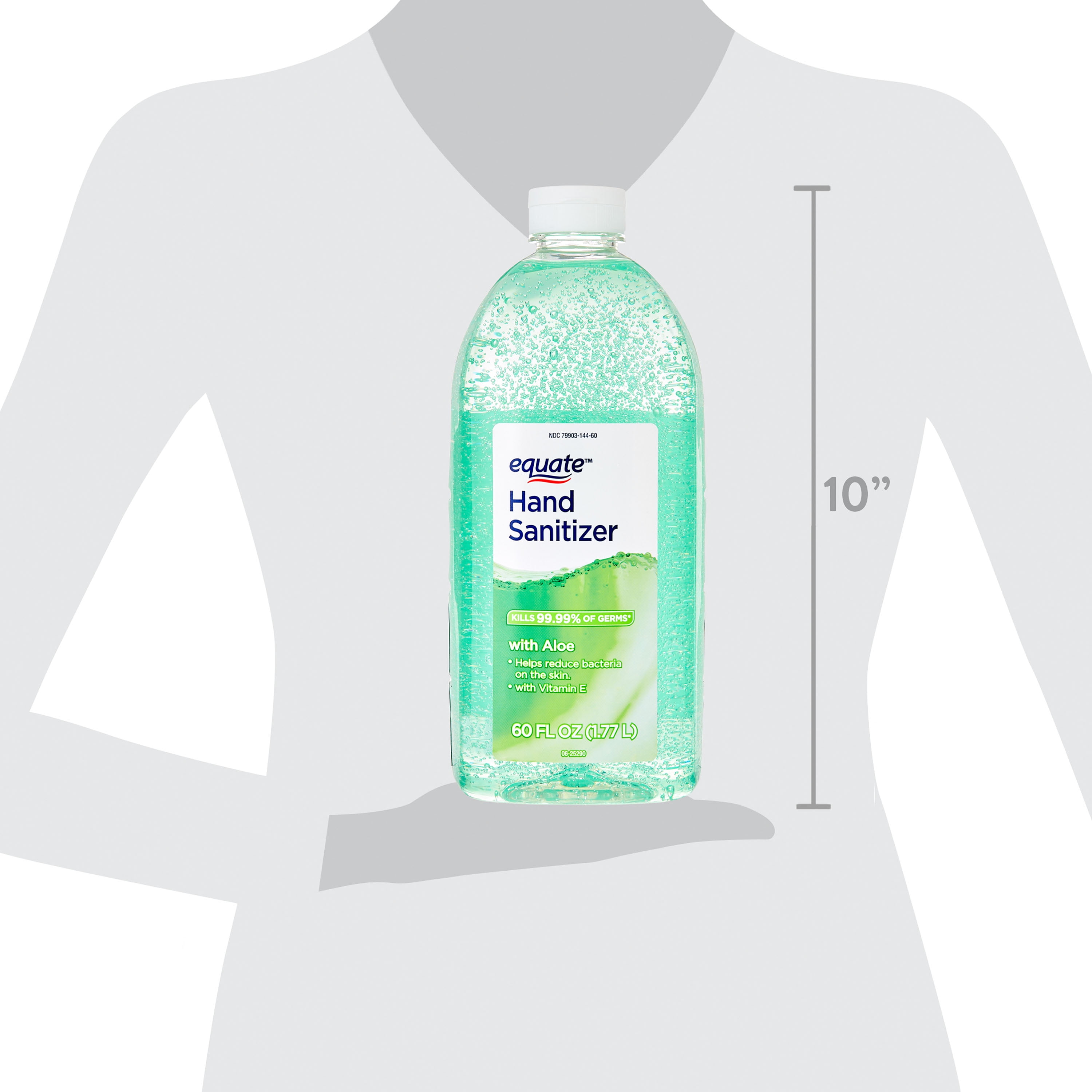 (6 pack) Equate Aloe Hand Sanitizer, 60 fl oz