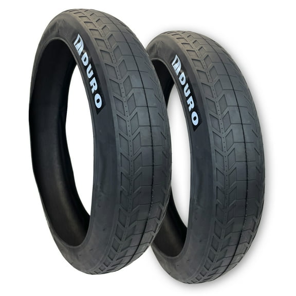 Two Duro 26x4.0 Fleetwood Semi-Slick Street Bike Tires with Folding Beads 26x4
