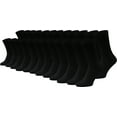 thumbnail image 1 of 72 Pairs Crew Socks for Men Women, Bulk Cotton Sport Sock, Various Styles (Black, 6-8), 1 of 3