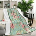 thumbnail image 2 of Soft & Cozy Floral Fuzzy Blanket: Delightful Flowers on 50x60in Flannel Throw Blanket - Bed Throw Blanket for Home, Bed, Sofa, Couch & Chair Decor, 2 of 5