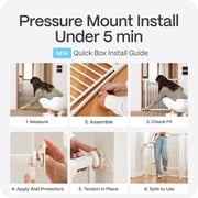 Perma Child Safety 28.8-40.1 Safe Step Baby Gate with Rental Safe Wall Protectors