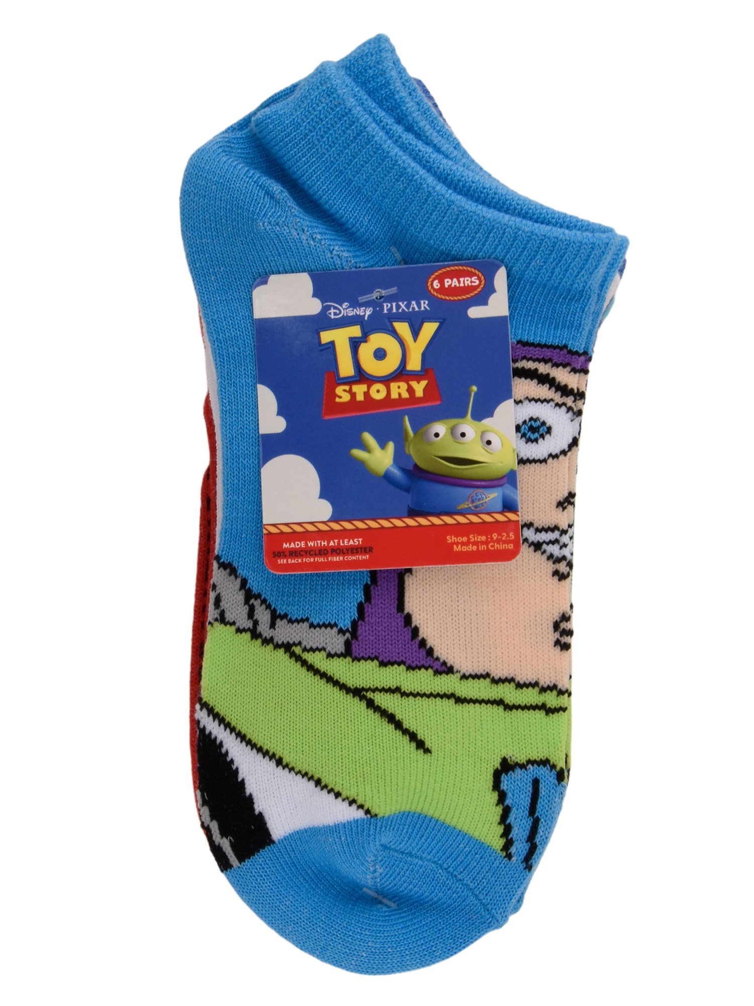 Toy Story No Show Socks, 6-Pack, Sizes M Boys