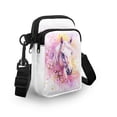 thumbnail image 3 of HELLHERO Horse and Cherry Blossom Pattern Farmhouse Gift Adjustable Strap Sling Bag with Zipper Closed for Outdoor Travel, 3 of 7