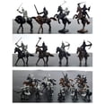 thumbnail image 5 of Modelo de soldado militar estático, modelo de soldado medieval para niños Modelo de soldado antiguo de guerrero medieval (12 soldados + 8 caballos + 8 jinetes) (Modelo de soldado antiguo) TUNC Sencillez, 5 of 5