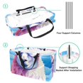thumbnail image 4 of Alpaca Collapsible Bucket Tote Bag Shopping Basket Oxford Cloth Picnic Basket with Reusable, Foldable, and Large Capacity Features, 4 of 7