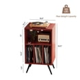 thumbnail image 3 of FloatiCasa Record Player Stand Storage Cabinet Holds up to 200 Albums Side Table for Bedroom Living Room Office, 3 of 10