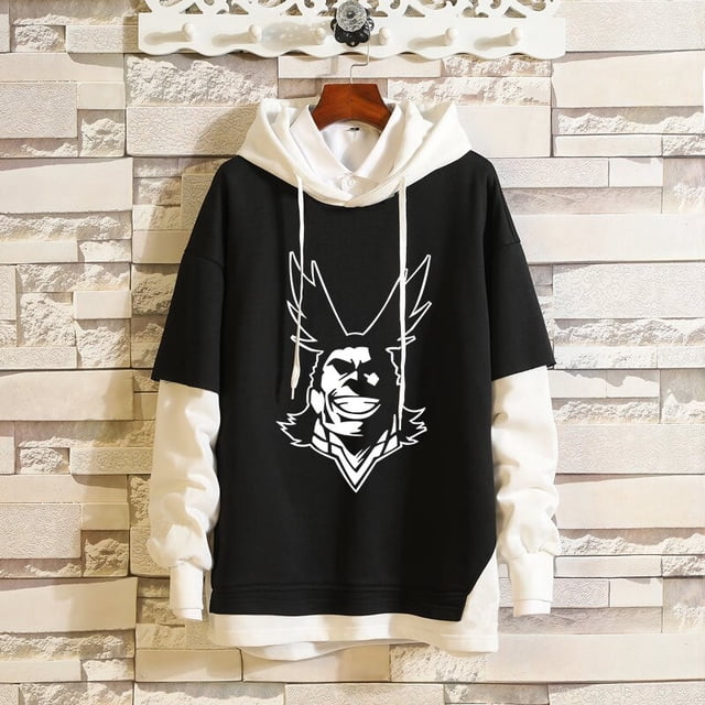 Sudadera con capucha de My Hero Academia para hombre y mujer, Midoriya Izuku, disfraz de Cosplay con estampado 3D, sudadera, chaqueta de dos piezas falsa para la escuela18S Deng Xun unisex