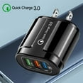 thumbnail image 1 of 3 puertos Fast Quick Charge 3.0 USB Hub Cargador de pared 3.0A Adaptador de corriente Enchufe de EE. UU., 1 of 2