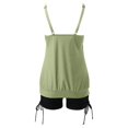 thumbnail image 3 of Womens Swimsuits Solid Color Stylish Ruffle Tankini Tops with Boyshorts Light Green Bathing Suits for Women L, 3 of 6