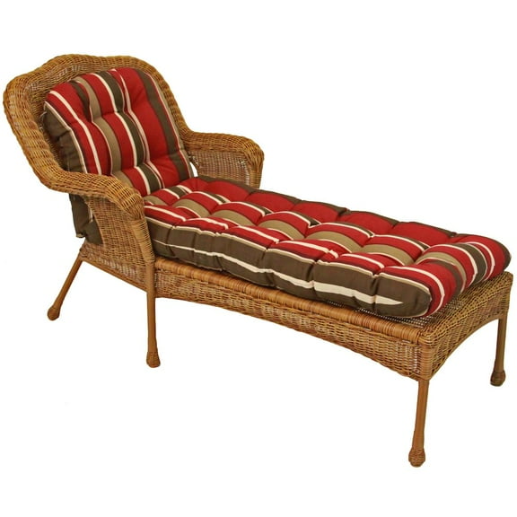Blazing Needles 69" x 19" Monserrat Sangria Chaise Lounge Cushions