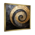 thumbnail image 5 of Designart "Opulent Black & Gold Pottery Spirals" Abstract Spirals Picture Framed Wall Art Living Room, 5 of 5