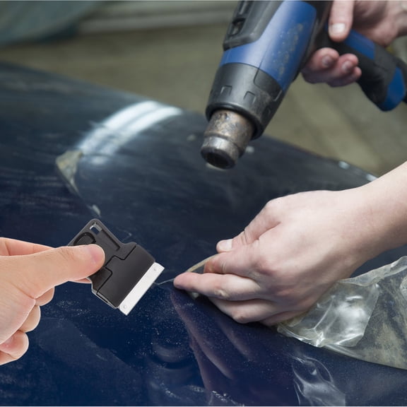 Niceauty Cleaning Scraper For Car Sticker Paint Scraper Black Plastic 1Set