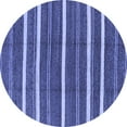thumbnail image 1 of Ahgly Company Machine Washable Indoor Round Oriental Blue Industrial Area Rugs, 5' Round, 1 of 4