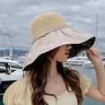 thumbnail image 3 of Chapeau de Pêcheur Chapeau d'Été de Protection Solaire de Paille - Femmes, 3 of 7