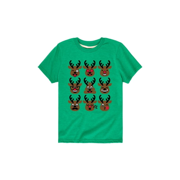 Instant Message - Reindeer Emoticons - Youth Short Sleeve Tee