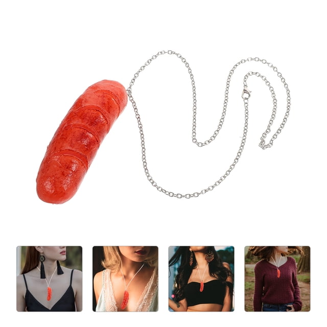 WHAMVOX Bijoux de Hot-Dog Pendentif Saucisse Rôtie Design Réaliste Accessoires d'Habillage pour Rassemblements 1 Pcs