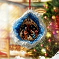 thumbnail image 3 of Taicans ‌Nativity Scene Christmas Tree Ornament,Resin Rock with Blue Crystal Cavity,Hand-Painted Holy Family,Religious Holiday Decoration,Shatterproof Unique Christmas Ornament for Home Decor‌, 3 of 5