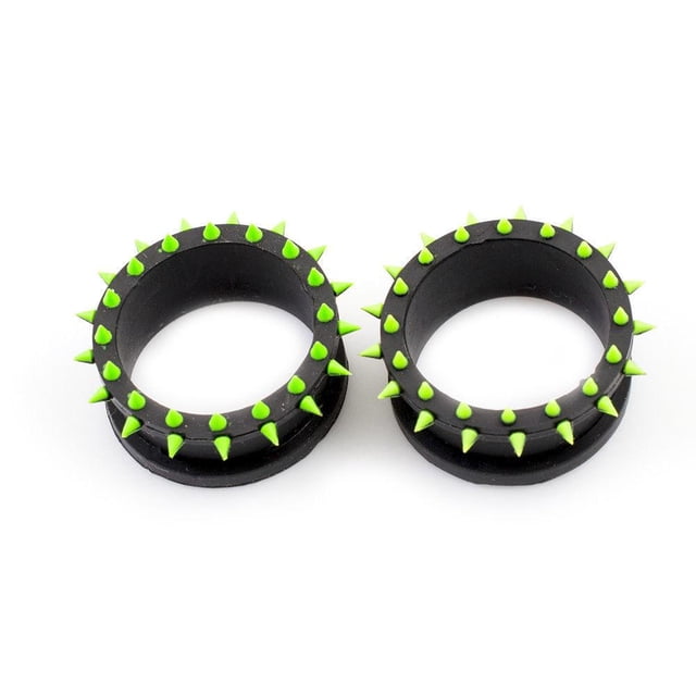 Bouchons de Tunnels en Silicone avec Pointes en Silicone Double Évasée Ensemble de 2