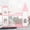 2: Pink, variant on Harper & Bright Designs House Bunk Bed Twin over Twin, Wood Low Bunk Beds with Ladder, House Bed with Roof for Girls Boys, Grey