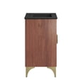 thumbnail image 2 of Pemberly Row 24" Solid Mango Wood Bathroom Vanity in Black/Walnut, 2 of 7