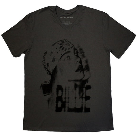 Billie Eilish Unisex T-Shirt Tonal Bandana Photo (Charcoal Grey)