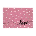 thumbnail image 2 of Valentine's Day Placemats Set, Polyester Fabric Table Mats with Heart and Love Patterns, 17.72x11.81 Inch Washable Dining Table Decor for Romantic Dinner, Party, or Holiday Celebration, 2 of 7