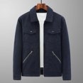 thumbnail image 2 of Abrigos de Invierno Para Hombre, Chaquetas Con Forro Polar, Novedad, Informal, A La Moda, Solapa, Oveja, Pana, Gram, Camisa de Manga Larga, Prendas de Vestir Sin Capucha Odeerbi ODB177845, 2 of 6