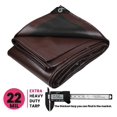 thumbnail image 2 of PROTARP Cubierta de lona extremadamente resistente de 22 mil, impermeable, resistente a los rayos UV, lona de polietileno a prueba de desgarros y desgarros con bordes reforzados para techo, camping, p, 2 of 5