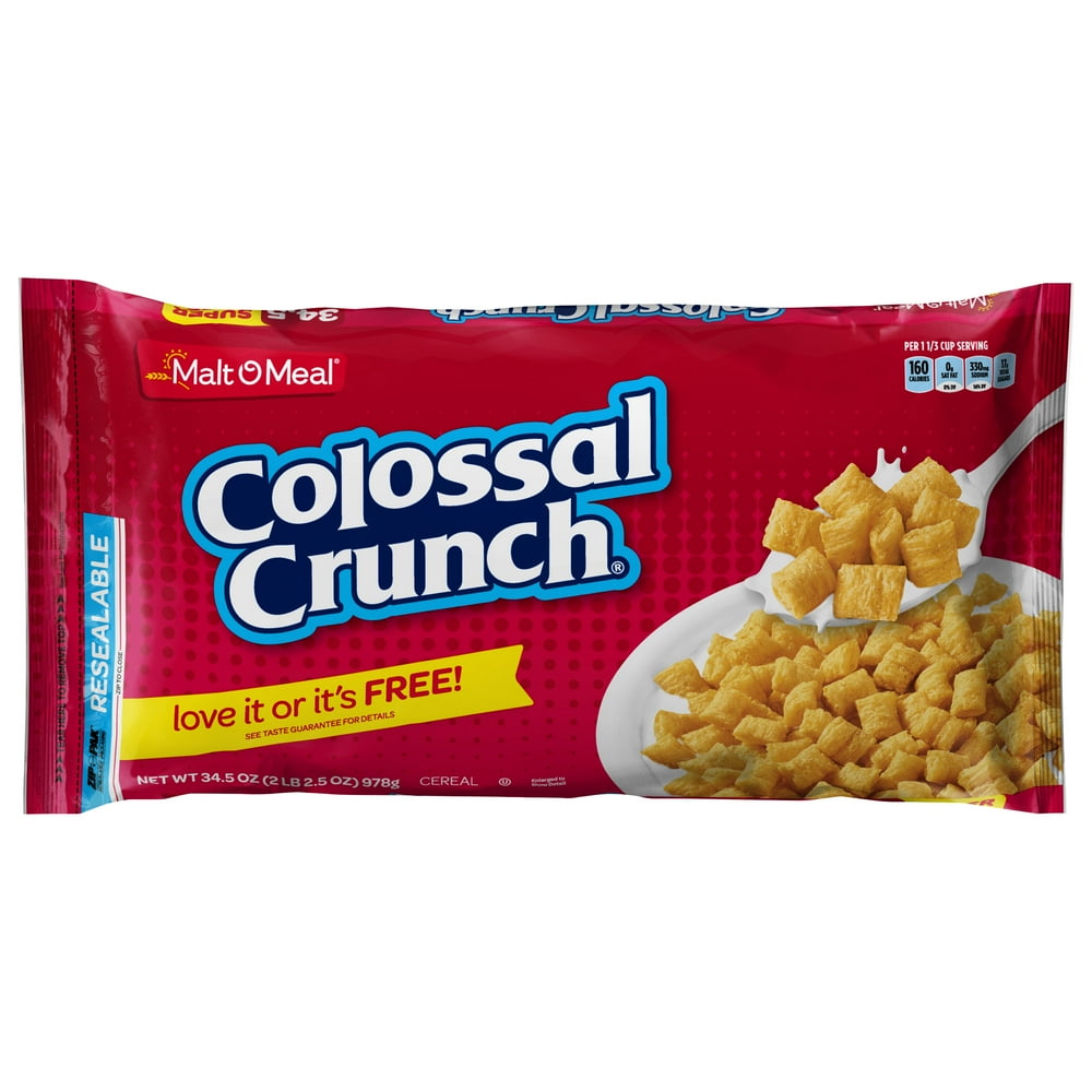 MaltOMeal, Breakfast Cereal, Colossal Crunch 34.5oz