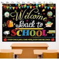 thumbnail image 2 of Welcome Back to School Backdrop 8x6FT First Day of School Welcome Banner Background Preschool Kindergarten Back to School Party Decorations Supplies for Classroom School, 2 of 10