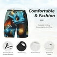 thumbnail image 3 of Naloa Adorable Blue Baby Dragon Print Men Swim Trunks with Compression Liner ,Board Shorts,Men's Swim Shorts with Drawstring and Elastic Waistband-Large, 3 of 6