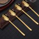 thumbnail image 4 of Gibobby De mini cucharillas chapadas en inoxidable 4Gold Set paquete de cucharas de cocina, y bar(Dolado), 4 of 5