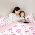 thumbnail image 4 of Homewish Dog Paws Bow Twin Comforter Sets,Dreamy Princess Style Bedding Set,Pink,Pink Reversible,2-Piece,1 Comforter and 1 Pillowcase, 4 of 7