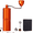 orange, variant on Manual Stainless Steel Coffee Grinder - 60 Adjustable Settings, Detachable Hand Crank, Portable Grinder for Espresso/French Press, Home & Travel Use