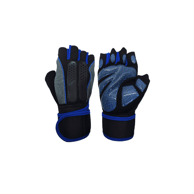 Guantes Gym Tácticos Pesas Crossfit Gimnasio Azul M