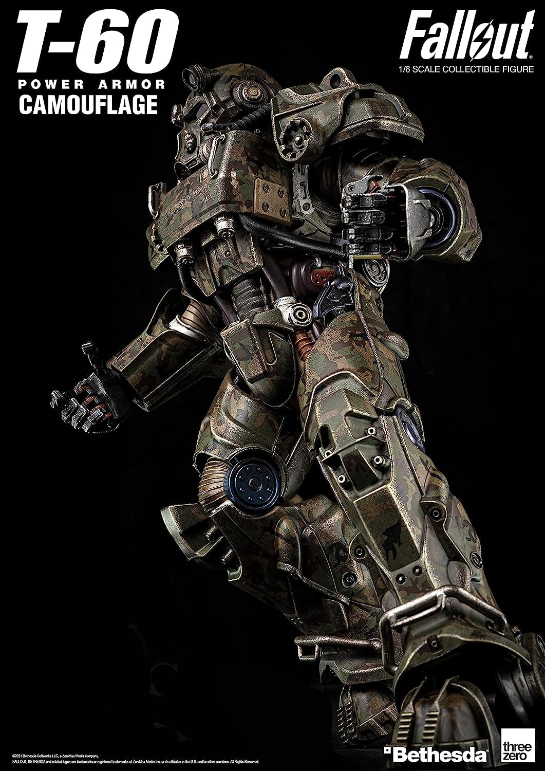 【新品】Threezero Fallout T-60 POWER ARMOR THREEZERO - Fallout T-60 Camouflage Power Armor 1/6 Scale Figure